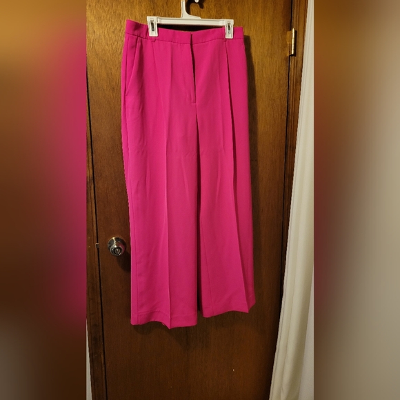 Zara High waisted fuchsia pants size XL - Picture 1 of 5